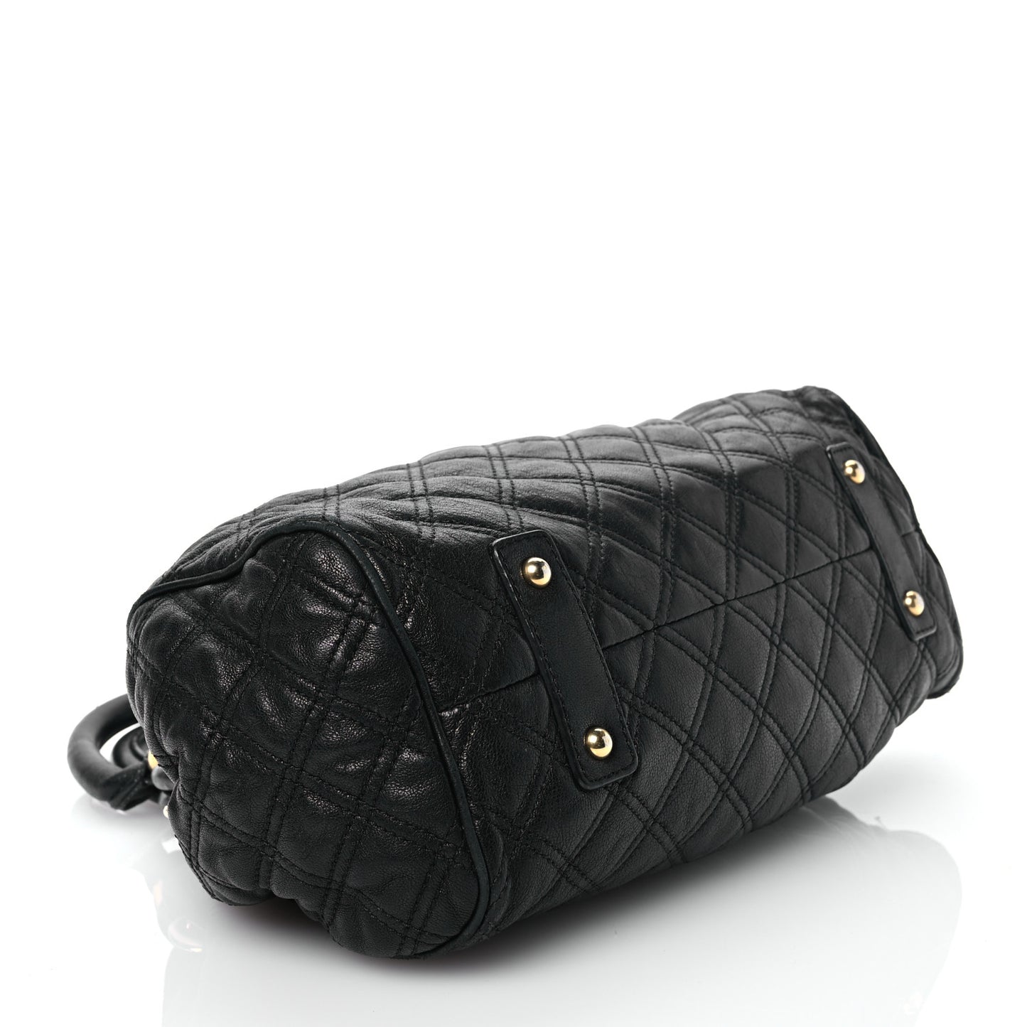 Calfskin Quilted Stam Black