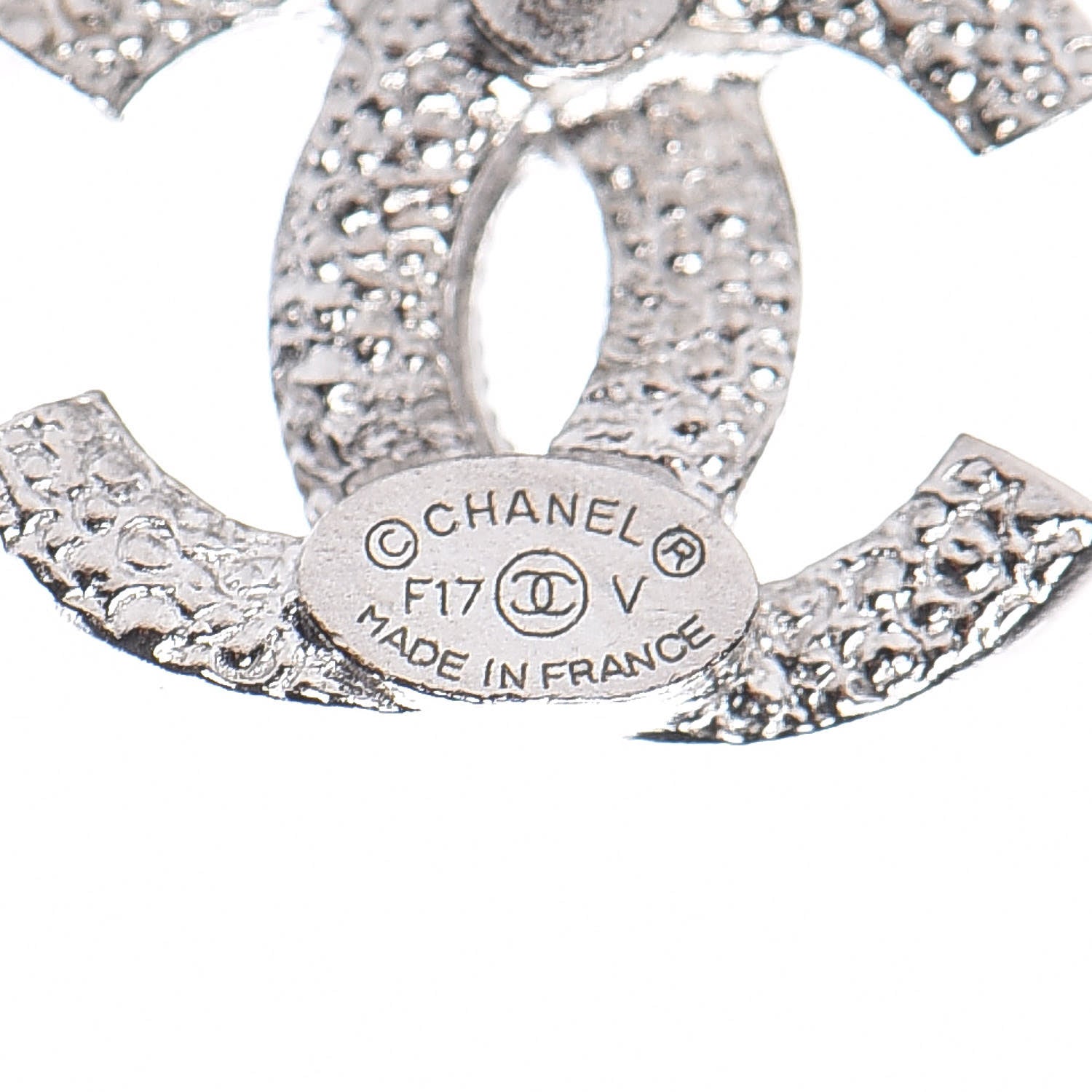 Chanel Crystal CC Earrings Silver 4 of 5