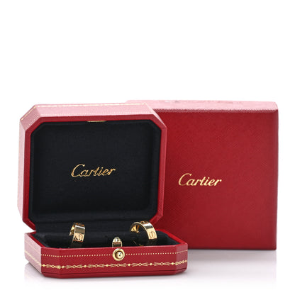 Cartier 18K Yellow Gold 5.5mm LOVE French Clip Hoop Earrings 5 of 5