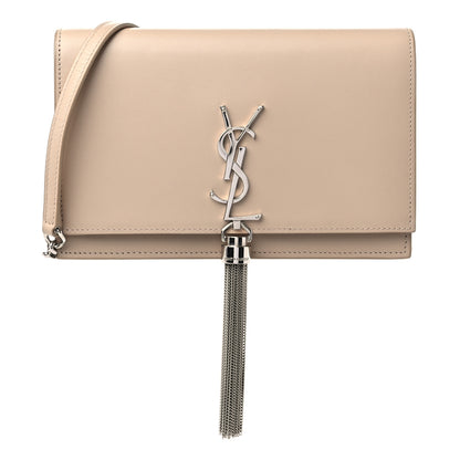Saint Laurent Smooth Calfskin Classic Monogram Kate Tassel Chain Wallet Nude Powder 1 of 15