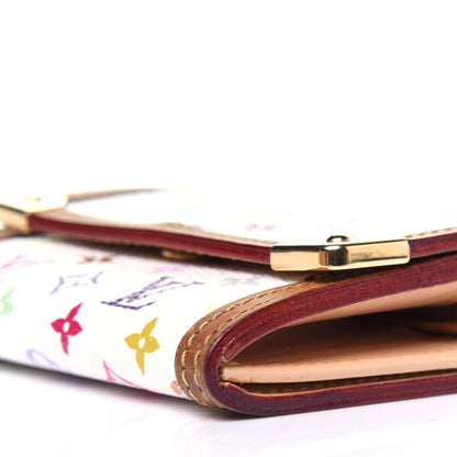 Louis Vuitton Monogram Multicolor Porte-Monnaie Plat Coin Purse White 11 of 12