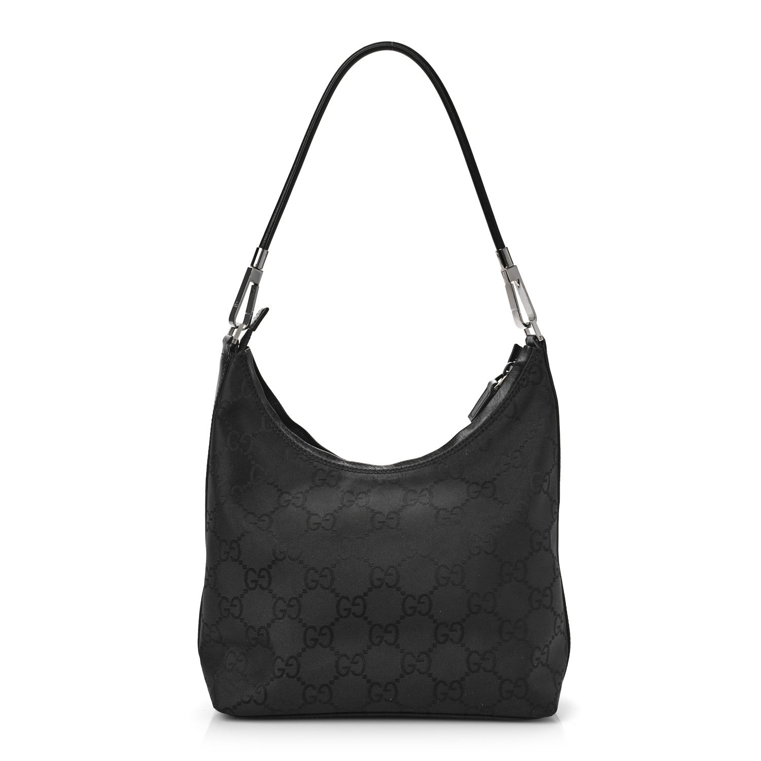 Gucci Monogram GG Clasp Hobo Black Black 1 of 9