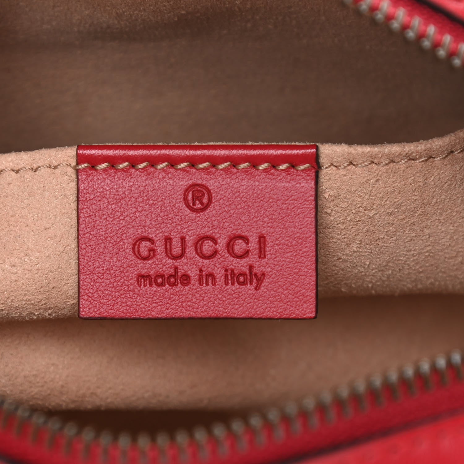 Gucci Calfskin Matelasse Mini GG Marmont Chain Shoulder Bag Hibiscus Red 6 of 10
