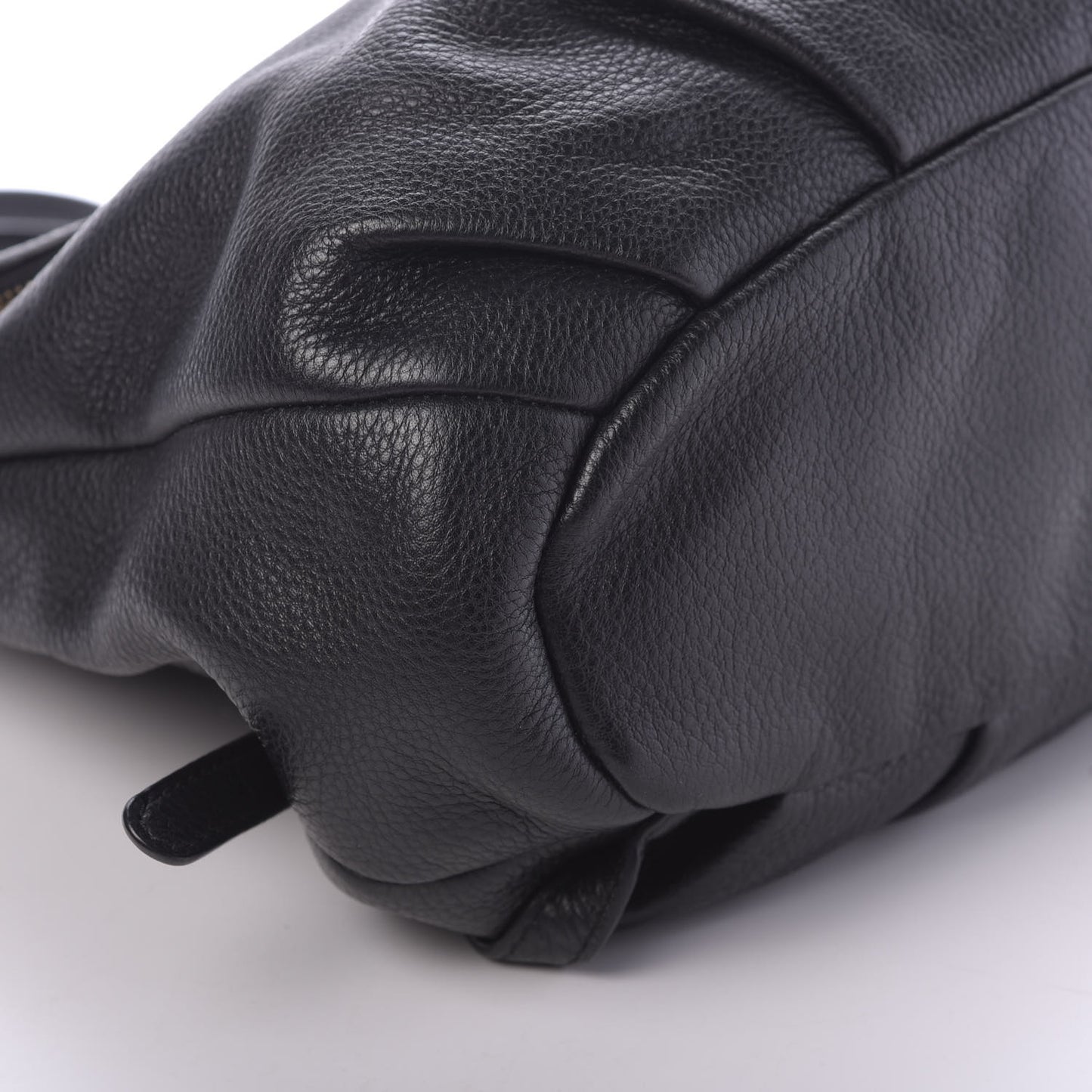 Pebbled Calfskin Backpack Black