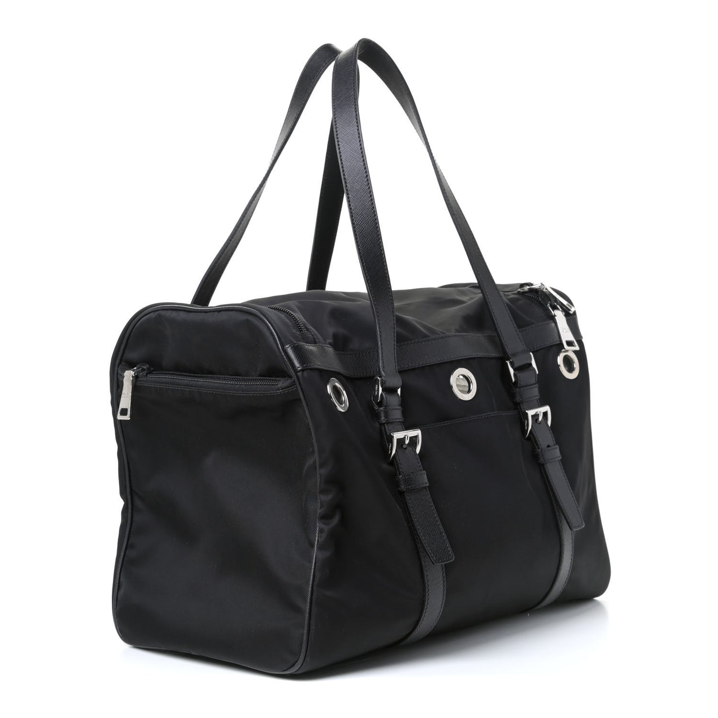 Tessuto Nylon Saffiano Pet Carrier Black