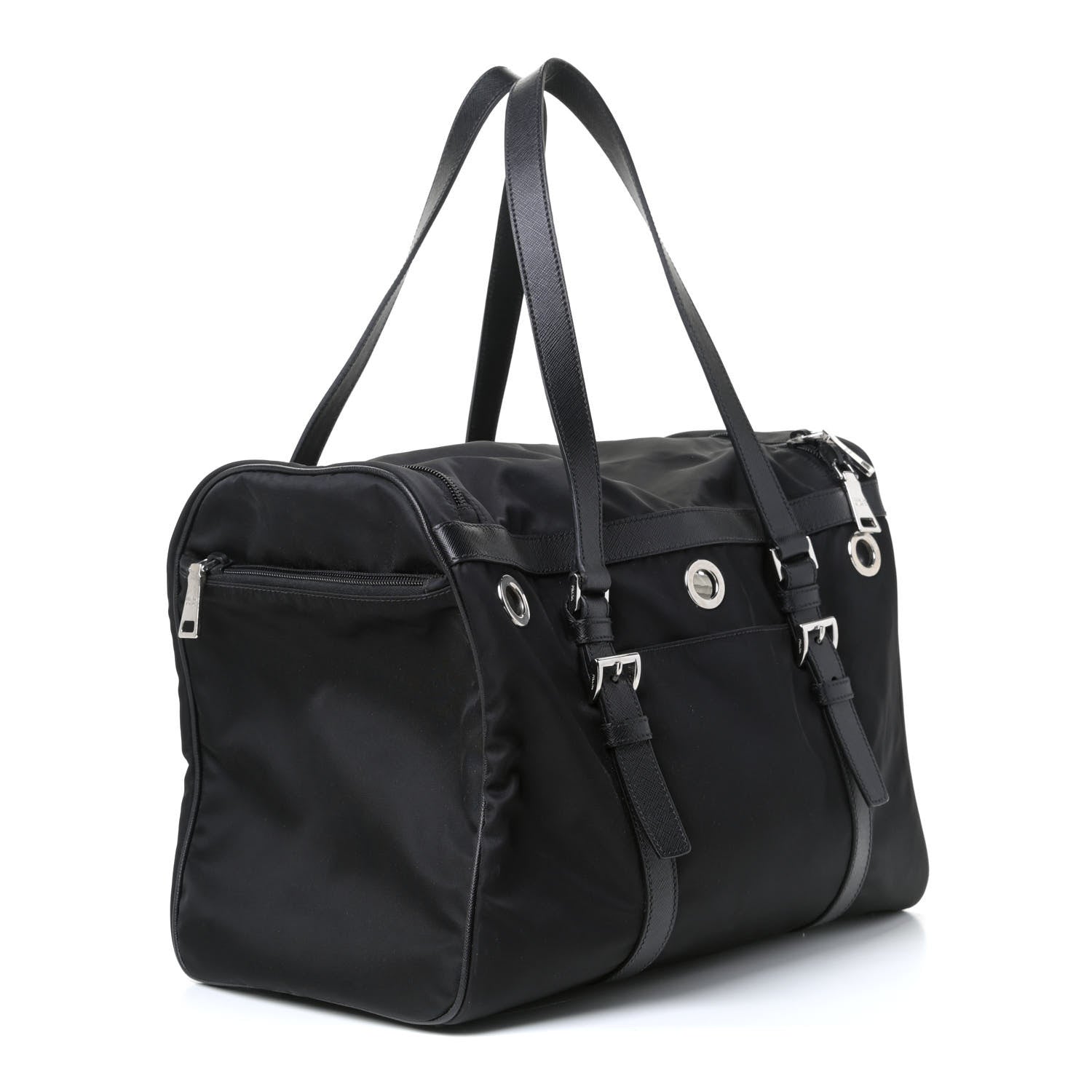 Prada Tessuto Nylon Saffiano Pet Carrier Black 2 of 9