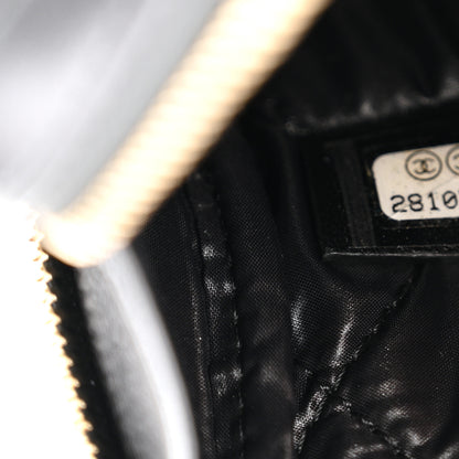 Chanel Lambskin Quilted Small Curvy Pouch Cosmetic Case Black 7 of 8