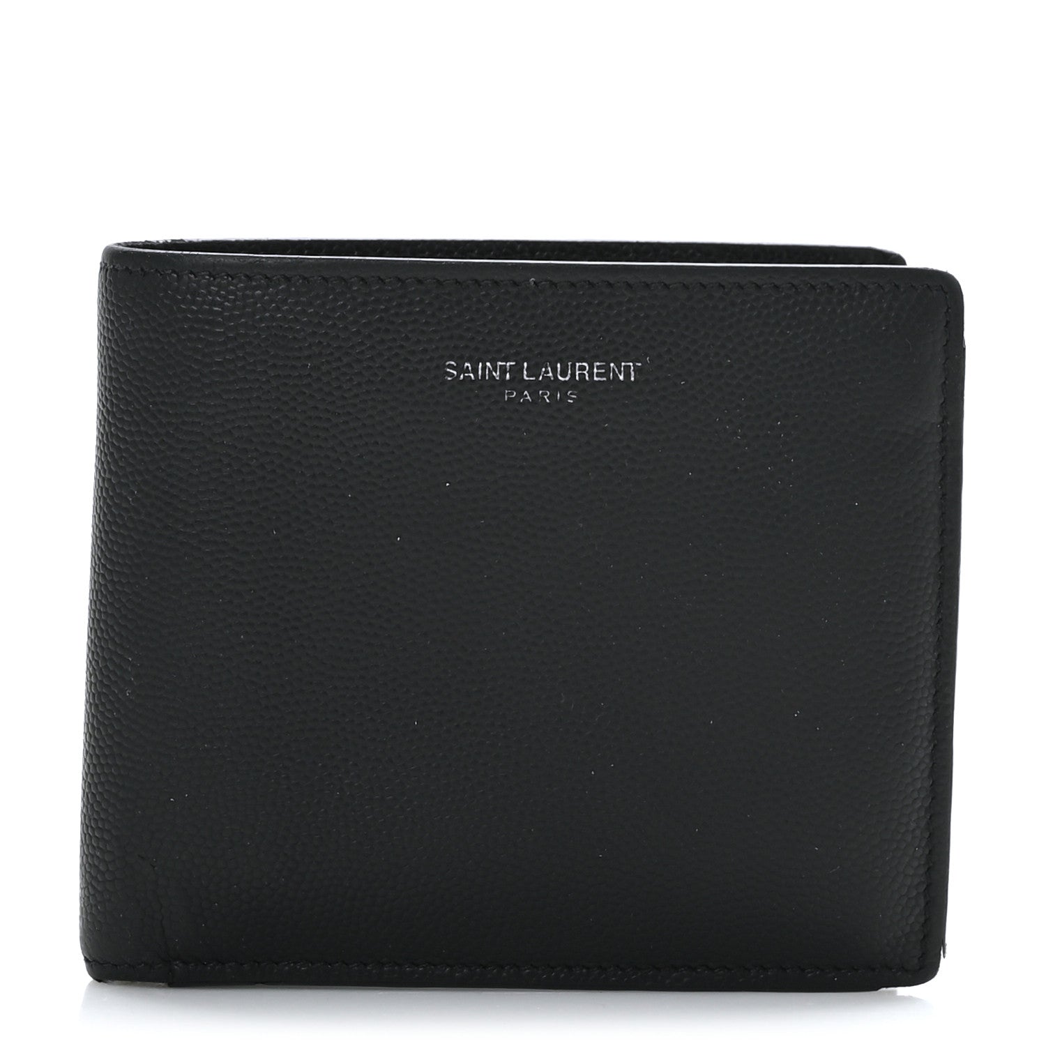 Saint Laurent Grain De Poudre Portefeuille Bi-Fold Wallet Black 1 of 10