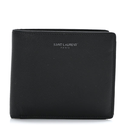 Saint Laurent Grain De Poudre Portefeuille Bi-Fold Wallet Black 1 of 10