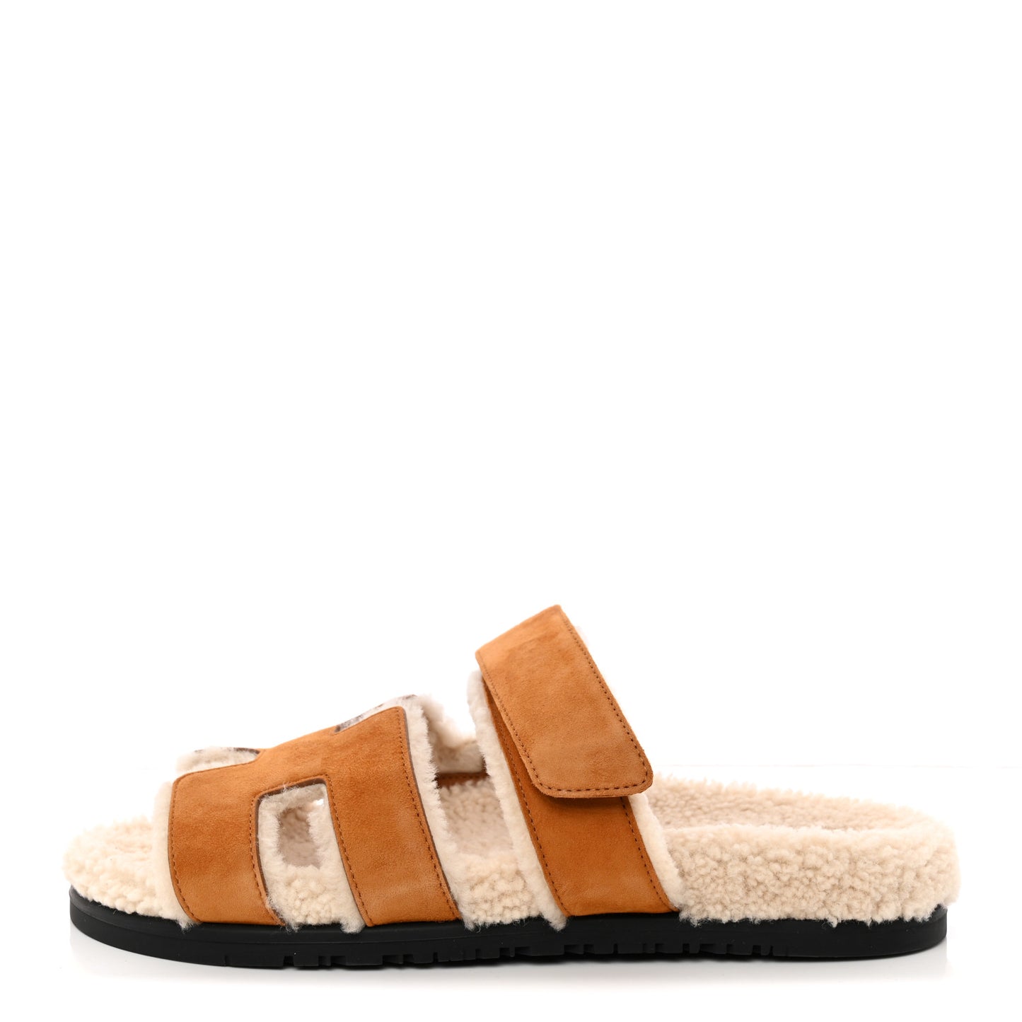 Suede Goatskin Woolskin Womens Chypre Sandals 40 Naturel Ecru