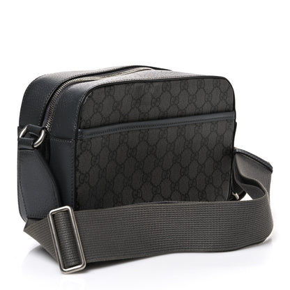 Gucci GG Supreme Monogram Textured Dollar Calfskin Ophidia Shoulder Bag Grey Black Graphite Grey 2 of 10