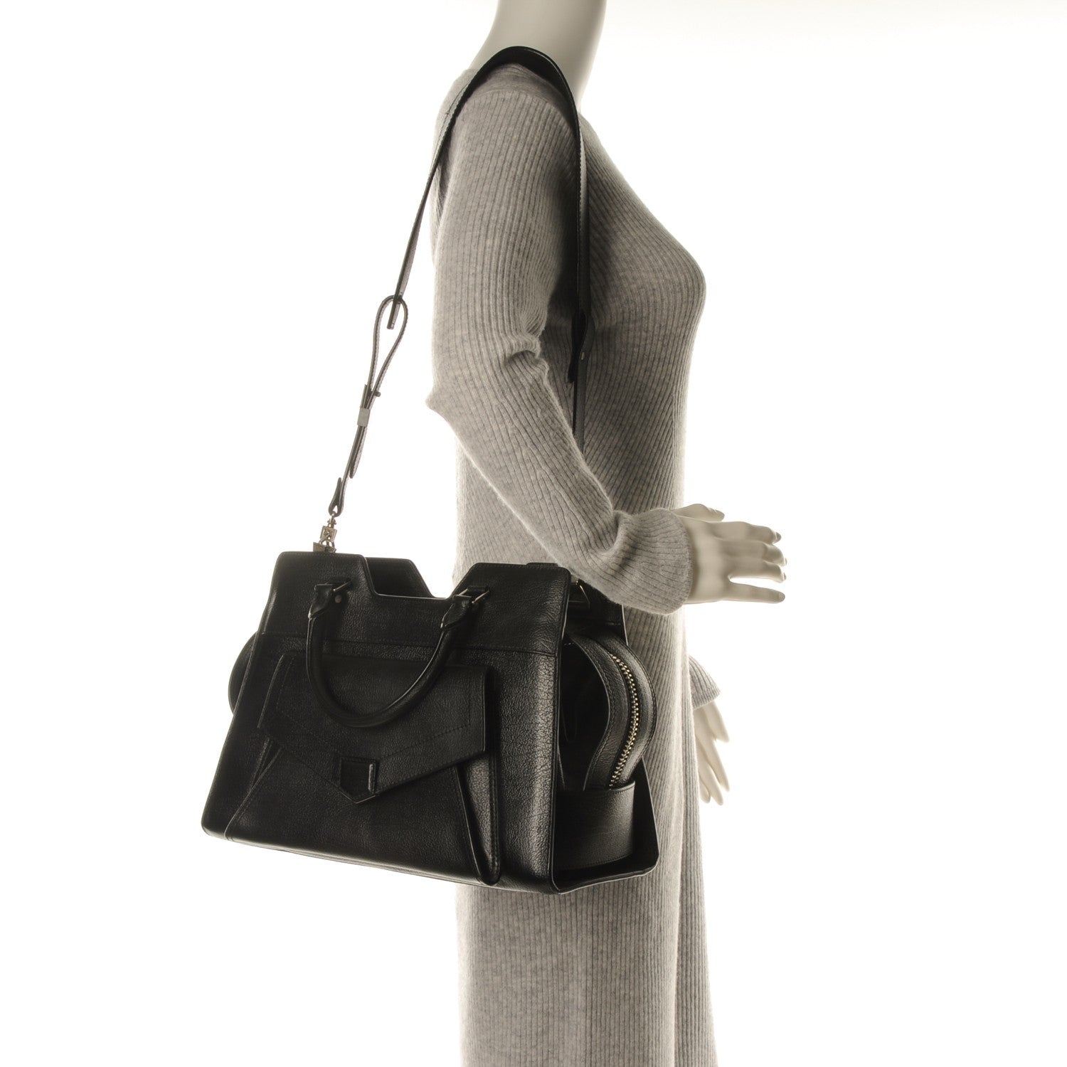 Proenza Schouler Vacchetta Calfskin Small PS13 Satchel Black 2 of 6
