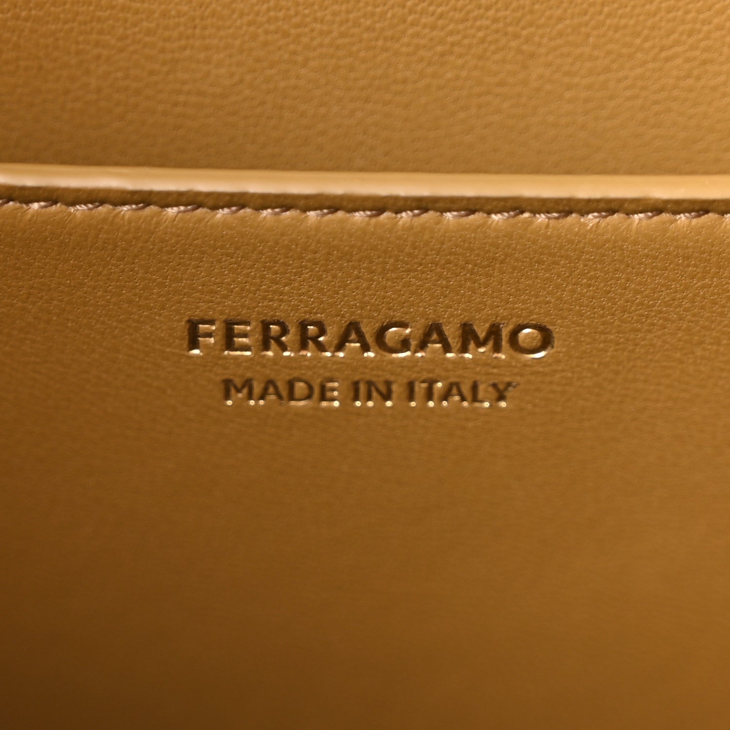 Salvatore Ferragamo Calfskin Medium Hug Bag Stone Burnt Orcher 6 of 9