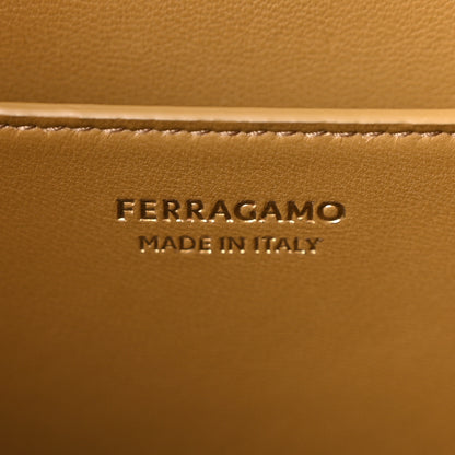 Salvatore Ferragamo Calfskin Medium Hug Bag Stone Burnt Orcher 6 of 9