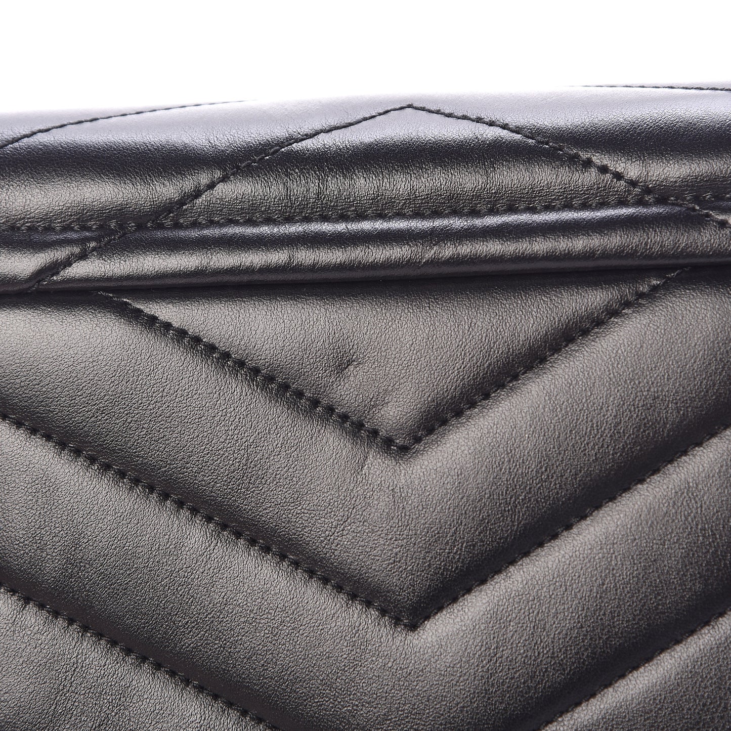 Calfskin Y Quilted Monogram Toy Loulou Crossbody Bag Black
