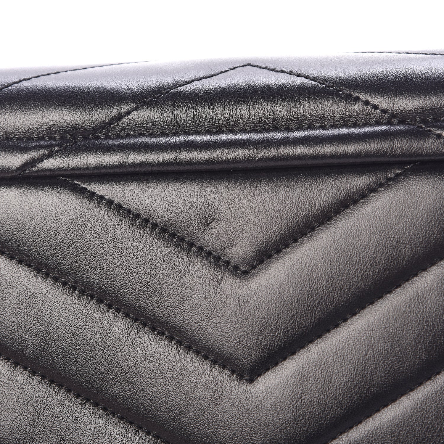 Saint Laurent Calfskin Y Quilted Monogram Toy Loulou Crossbody Bag Black 11 of 13