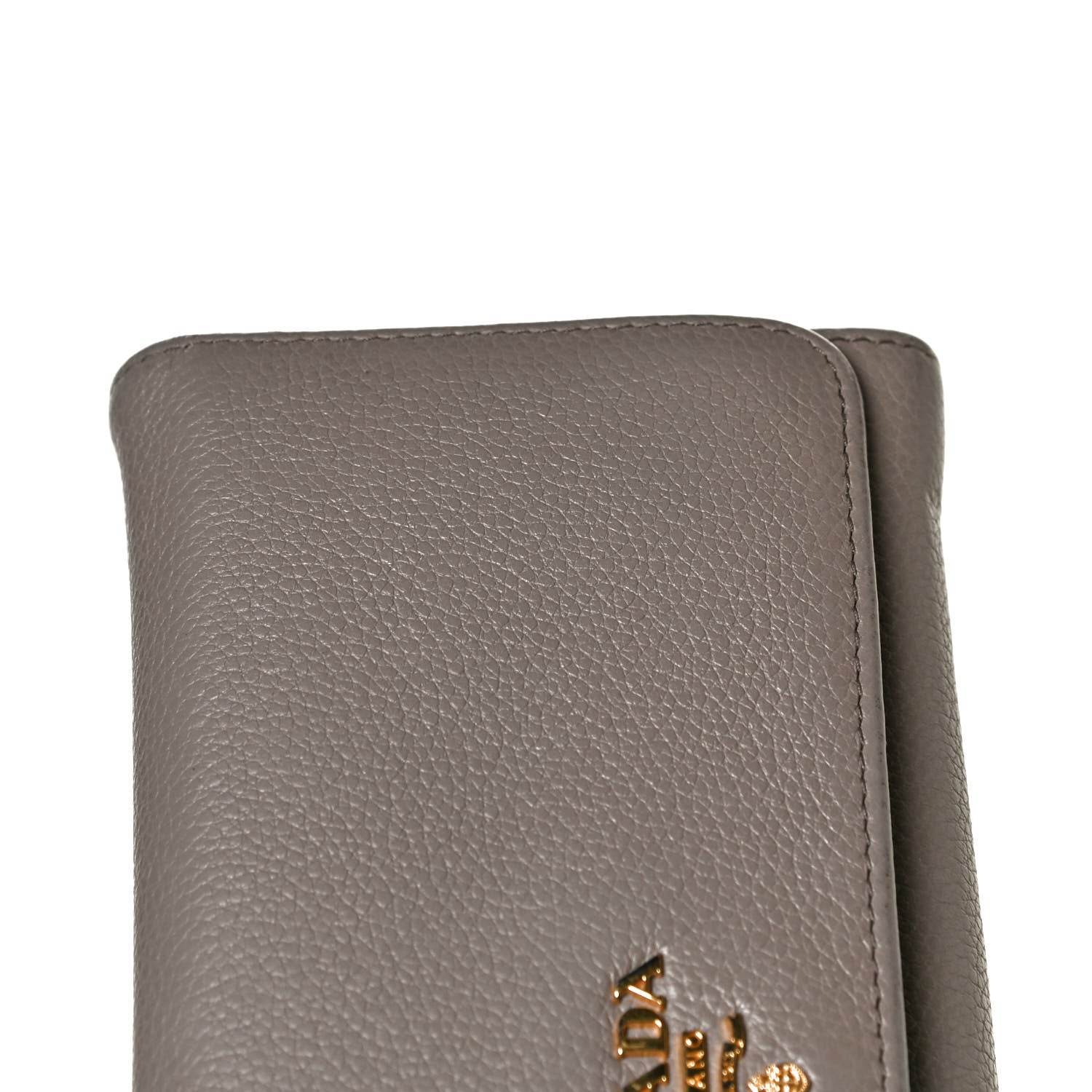Prada Vitello Daino Metal Continental Flap Wallet Argilla 11 of 14
