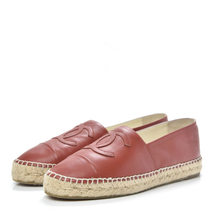 Chanel Lambskin CC Espadrilles 38 Brown 3 of 12