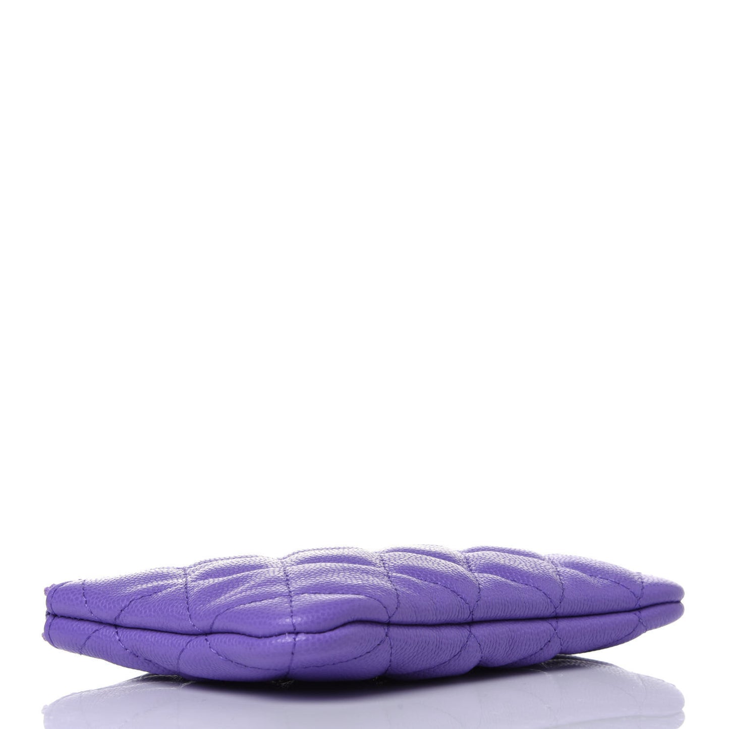 Caviar Quilted Small Cosmetic Case Purple