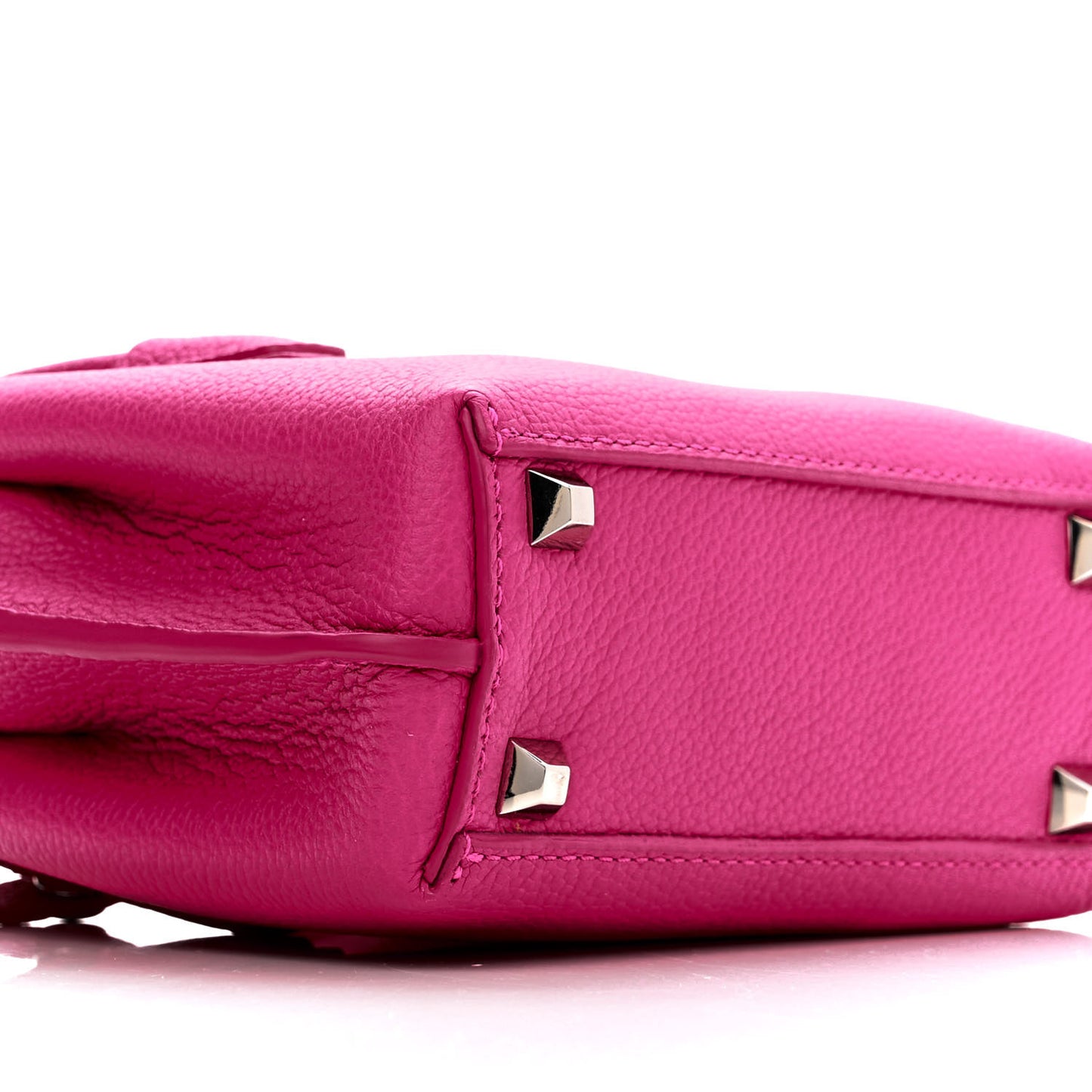 Grained Calfskin X-Mini Milla Tote Beetroot Pink