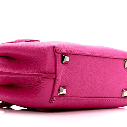 MCM Grained Calfskin X-Mini Milla Tote Beetroot Pink 9 of 10