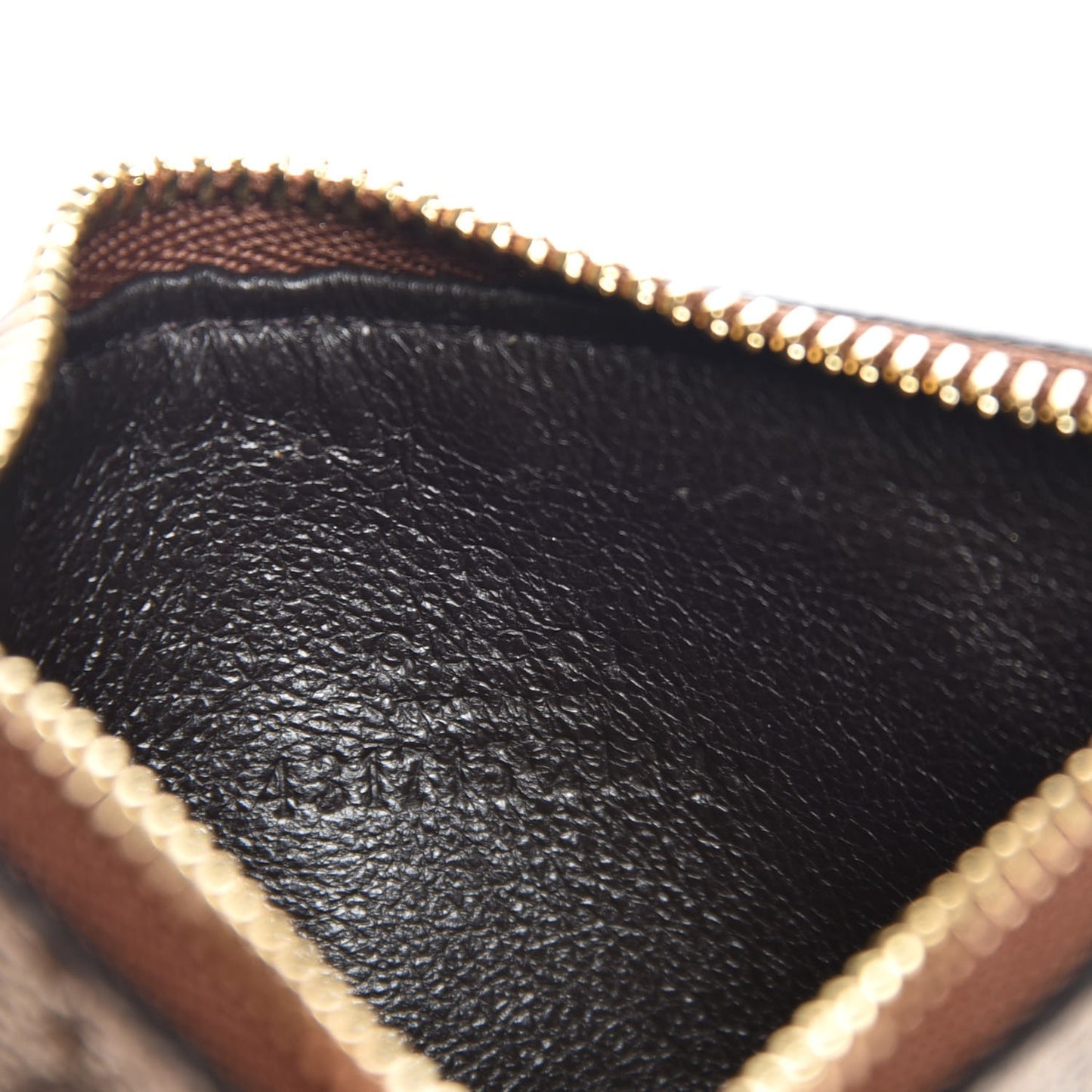 GG Supreme Monogram Coin Case Card Holder Brown