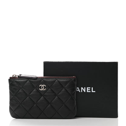 Chanel Lambskin Quilted Small Cosmetic Case Black 10 of 10