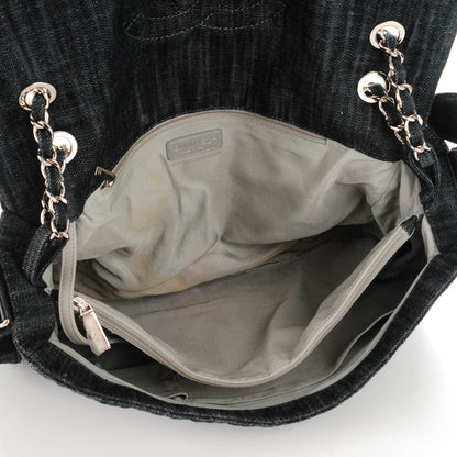 Chanel Denim Quilted Stretch Spirit Messenger Bag 5 of 8
