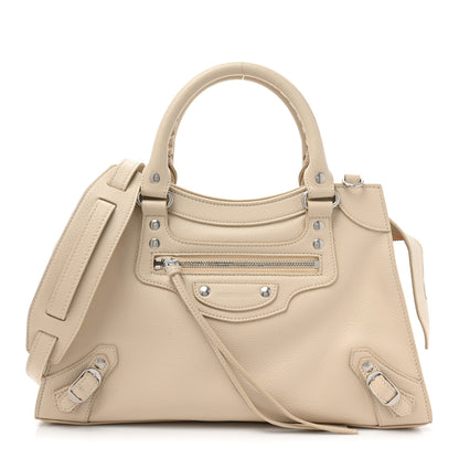Balenciaga Grained Calfskin Neo Classic Silver Hardware S City Cream 1 of 13