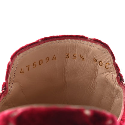 Gucci Velvet GG Monogram Womens Princetown Slippers 35.5 Red Cipria 8 of 8
