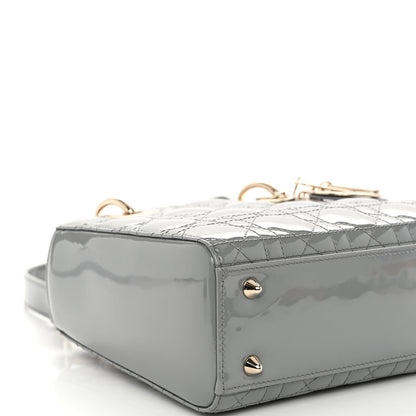 Christian Dior Patent Cannage Small Lady Dior Grey Stone 8 of 9