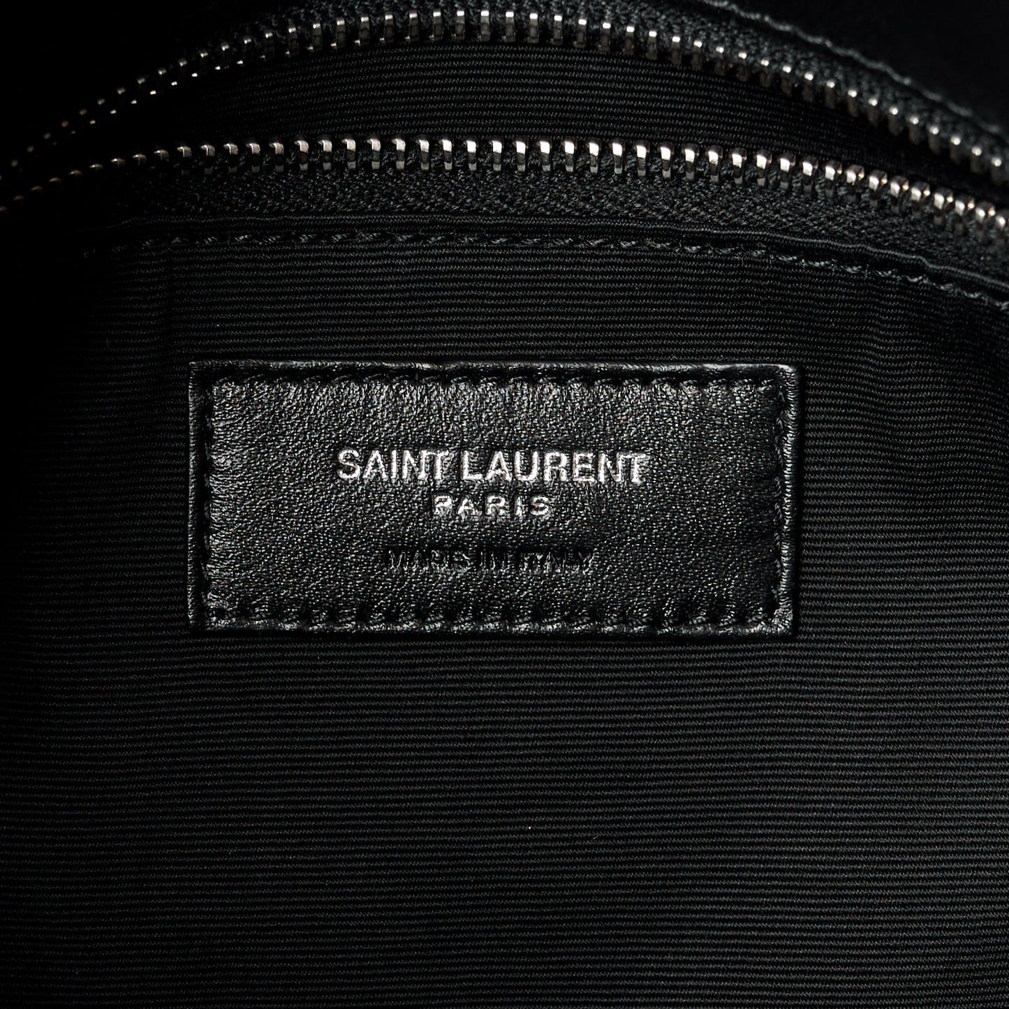 Lambskin Quilted Small Loulou Puffer Monogram Chain Satchel Black
