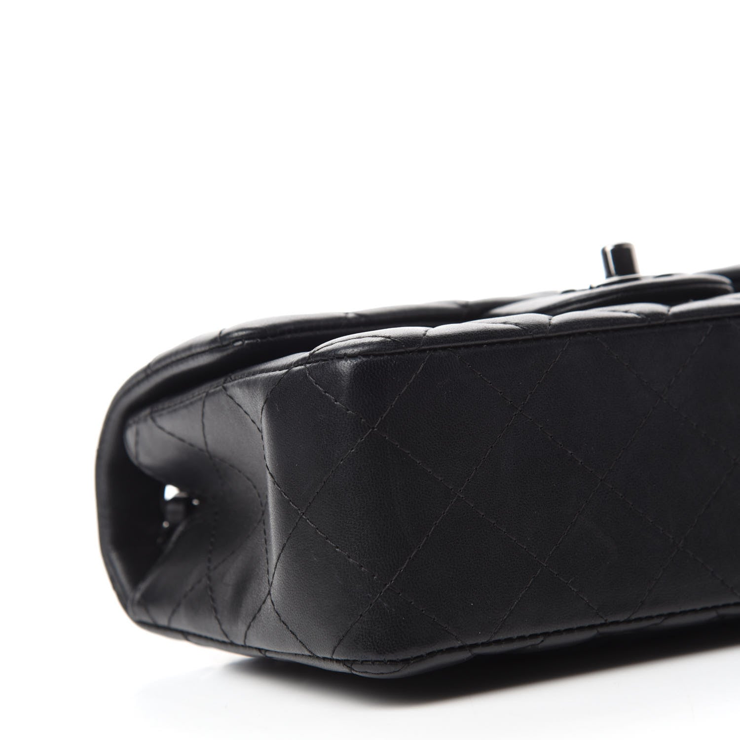 Chanel Lambskin Quilted Mini Rectangular Flap Black 6 of 10