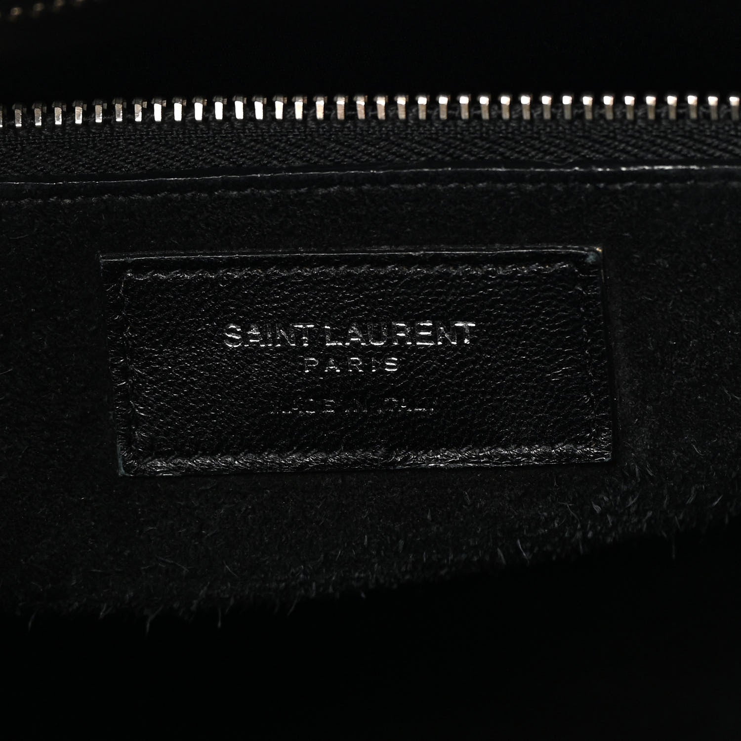 Saint Laurent Calfskin Crocodile Embossed Small Sac de Jour Black 6 of 13