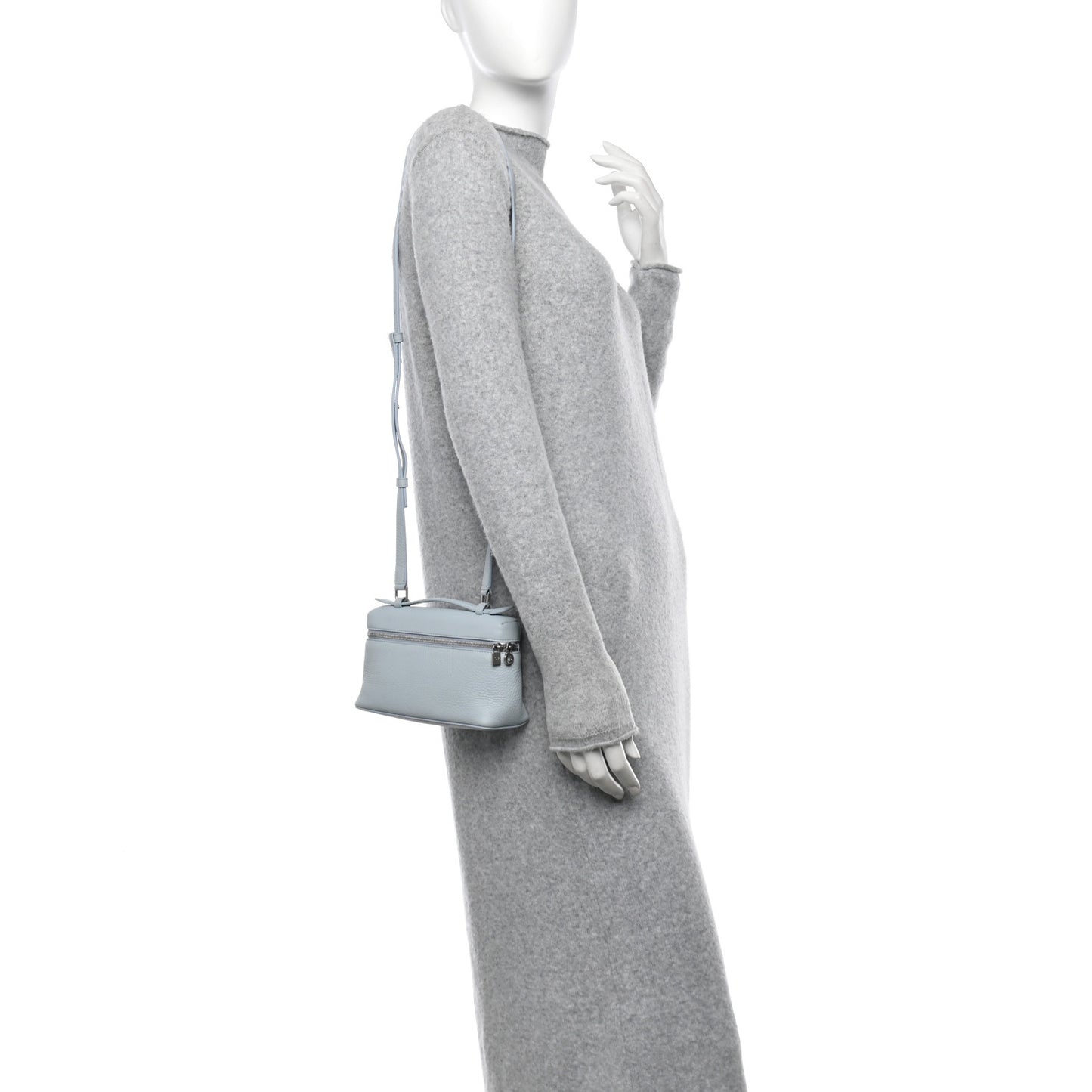 Grained Calfskin L19 Extra Pocket Pouch Minty Breeze