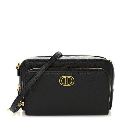 Christian Dior Grained Calfskin Caro Double Pouch Black 1 of 9