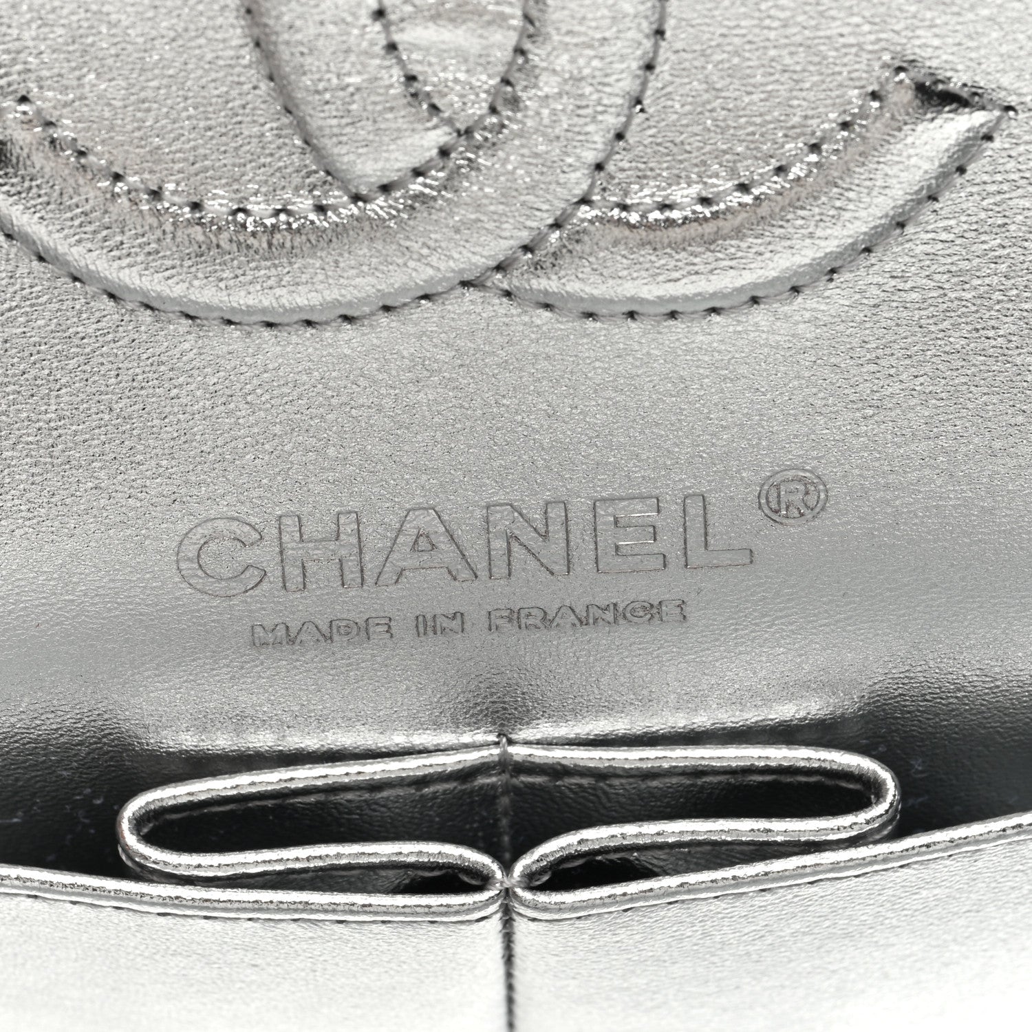 Chanel Hammered Metallic Calfskin Quilted Small Double Flap Silver 6 of 11