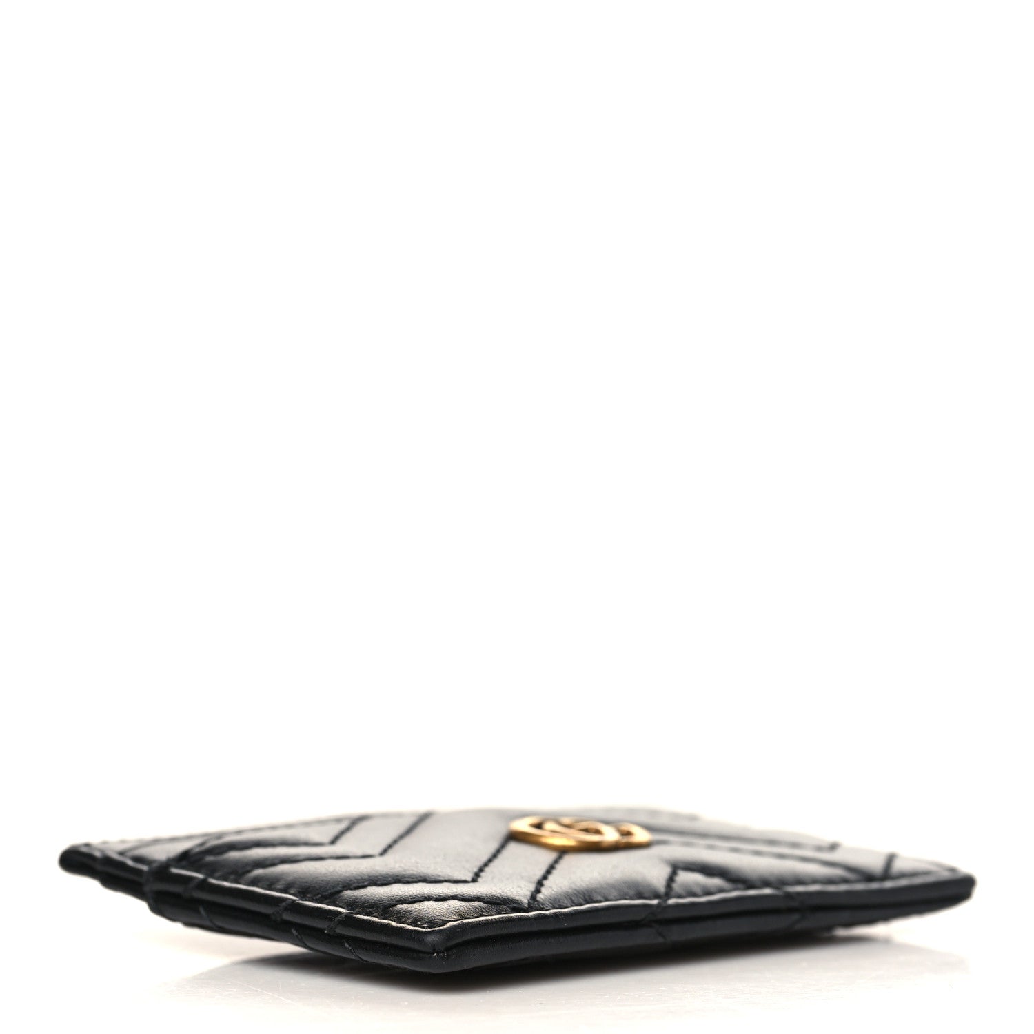 Gucci Calfskin Matelasse GG Marmont Card Holder Black 4 of 7