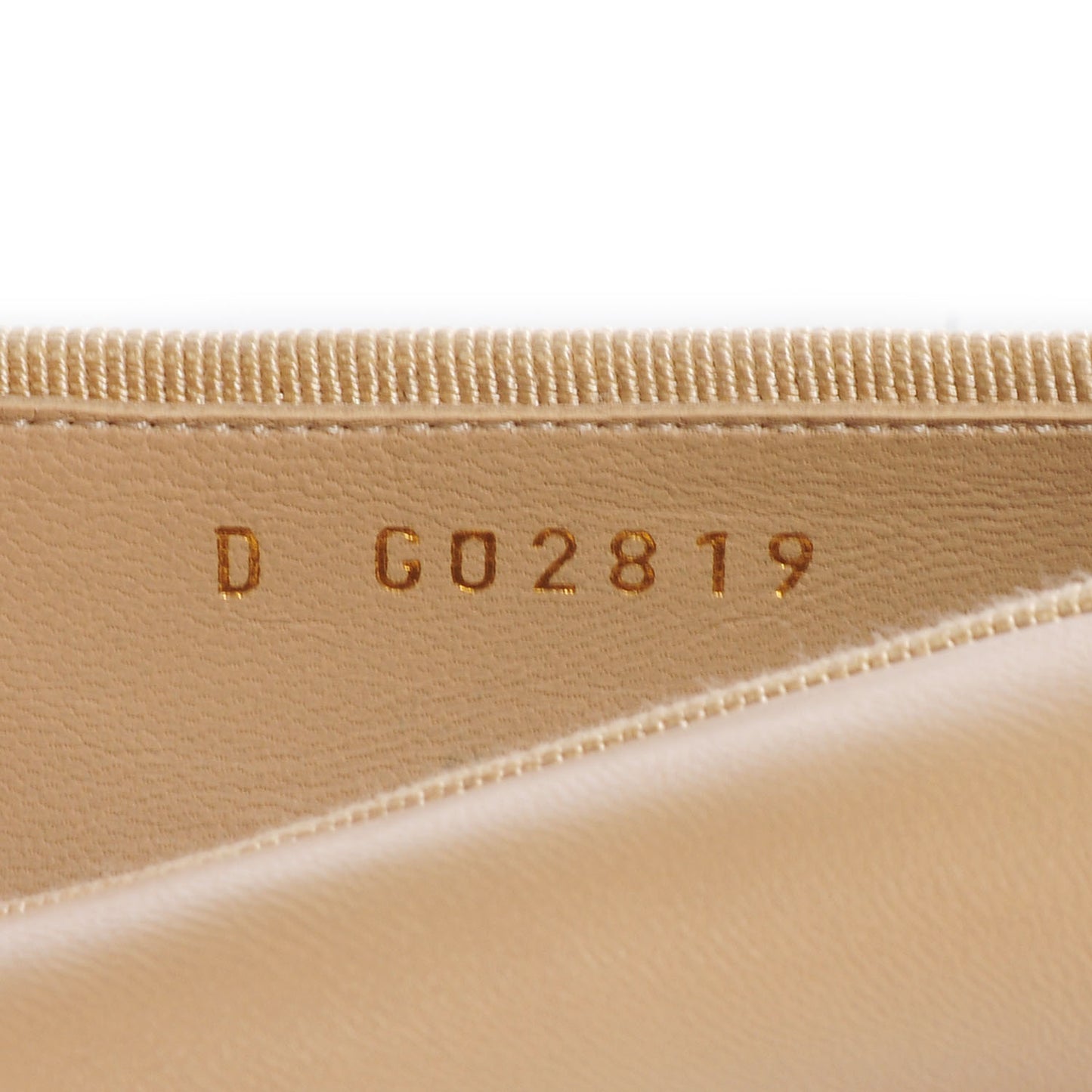 Leather Cap Toe Ballerina Flats 38 Beige Gold