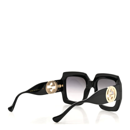 Gucci Acetate Square Frame Chain Sunglasses GG1022S Black 4 of 8