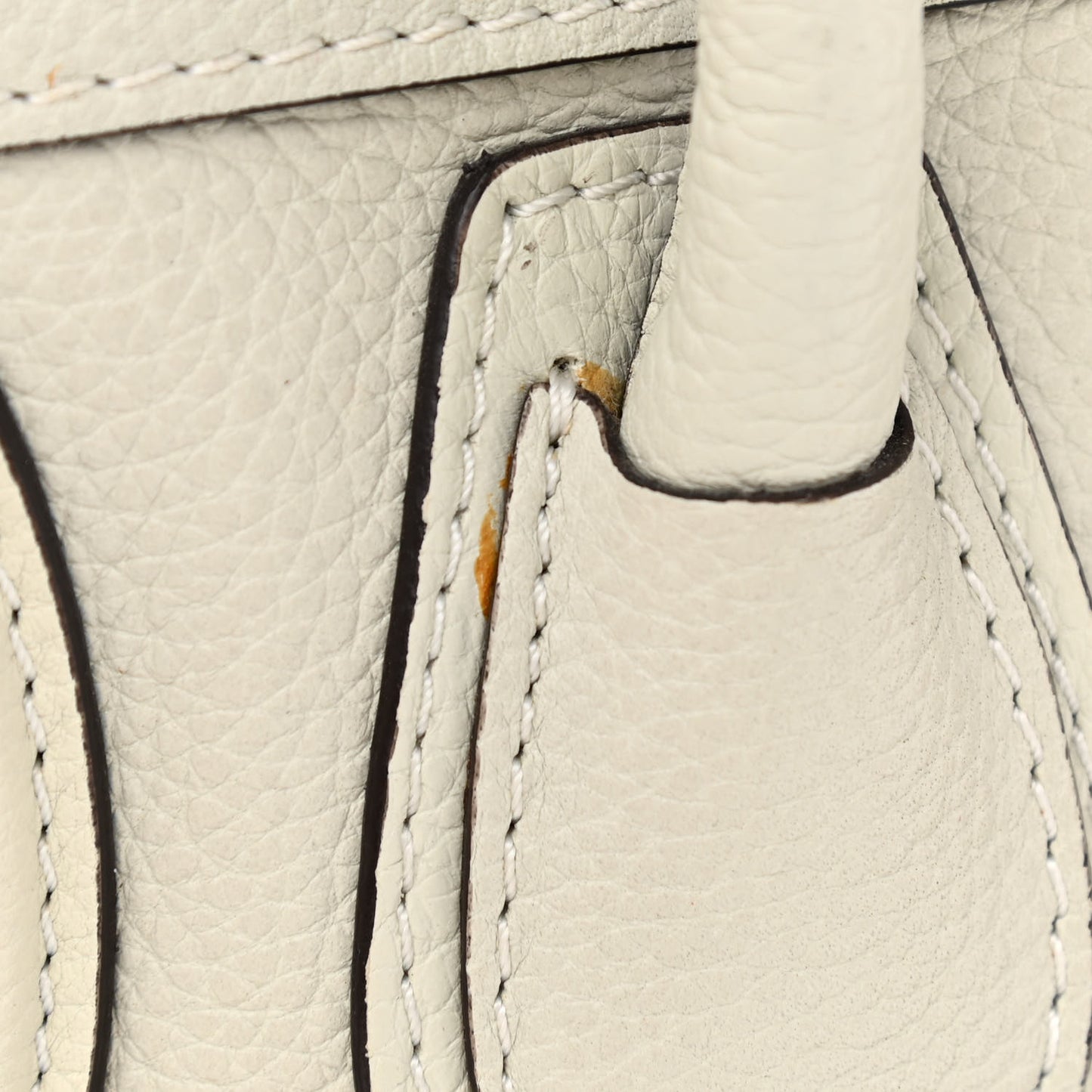 Drummed Calfskin Micro Luggage Chalk