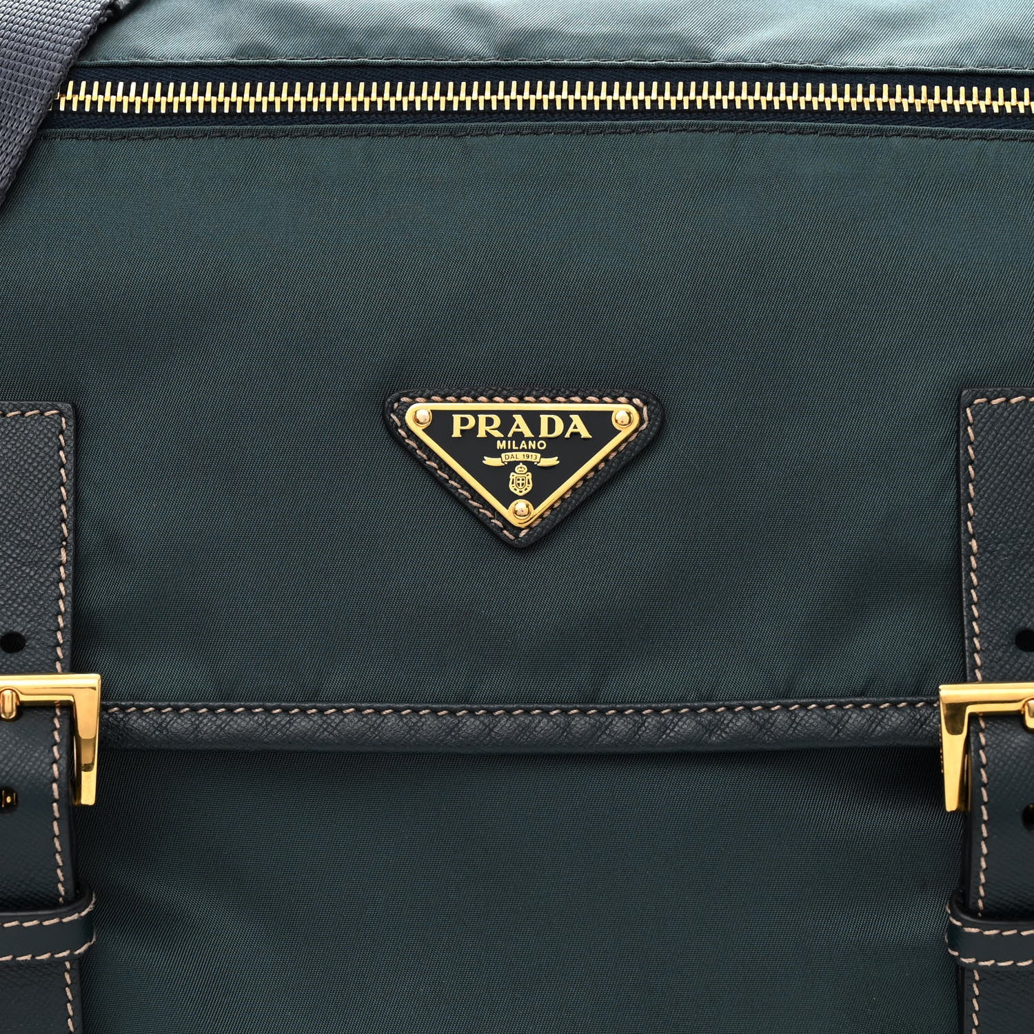 Prada Tessuto Nylon Saffiano Vela Messenger Bag Navy 9 of 11