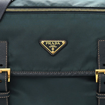 Prada Tessuto Nylon Saffiano Vela Messenger Bag Navy 9 of 11