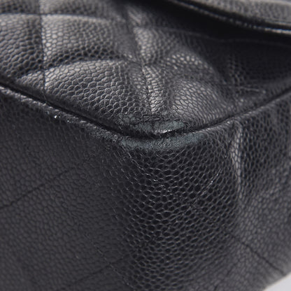 Chanel Caviar Quilted Jumbo Single Flap Black 12 of 14