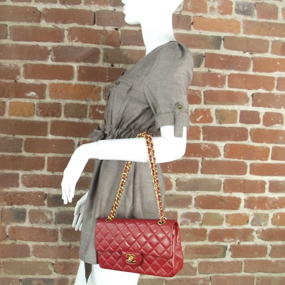 Chanel Lambskin Quilted Double Flap Red 2 of 8