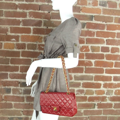 Chanel Lambskin Quilted Double Flap Red 2 of 8