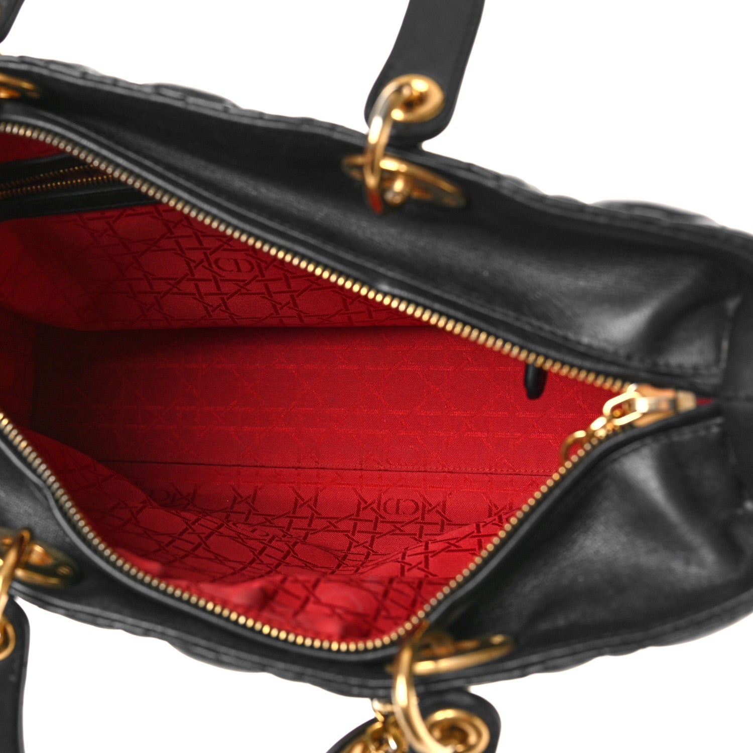 Christian Dior Lambskin Cannage Large Lady Dior Black 4 of 8