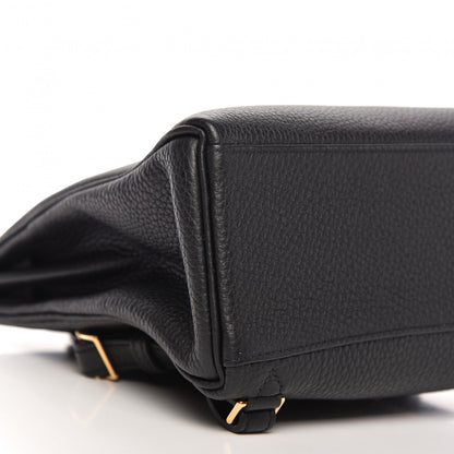 Hermes Taurillon Clemence Kelly Ado Backpack Black 5 of 9