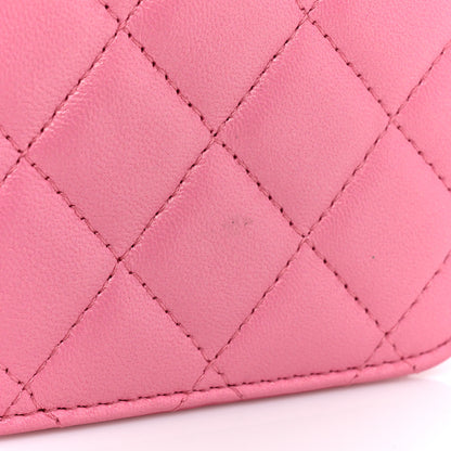 Chanel Lambskin Resin Quilted Phone Holder With Chain Pink 19 of 19