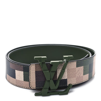 Louis Vuitton Damoflage Mega Pixel 40mm LV Reversible Belt 100 40 Green 1 of 4